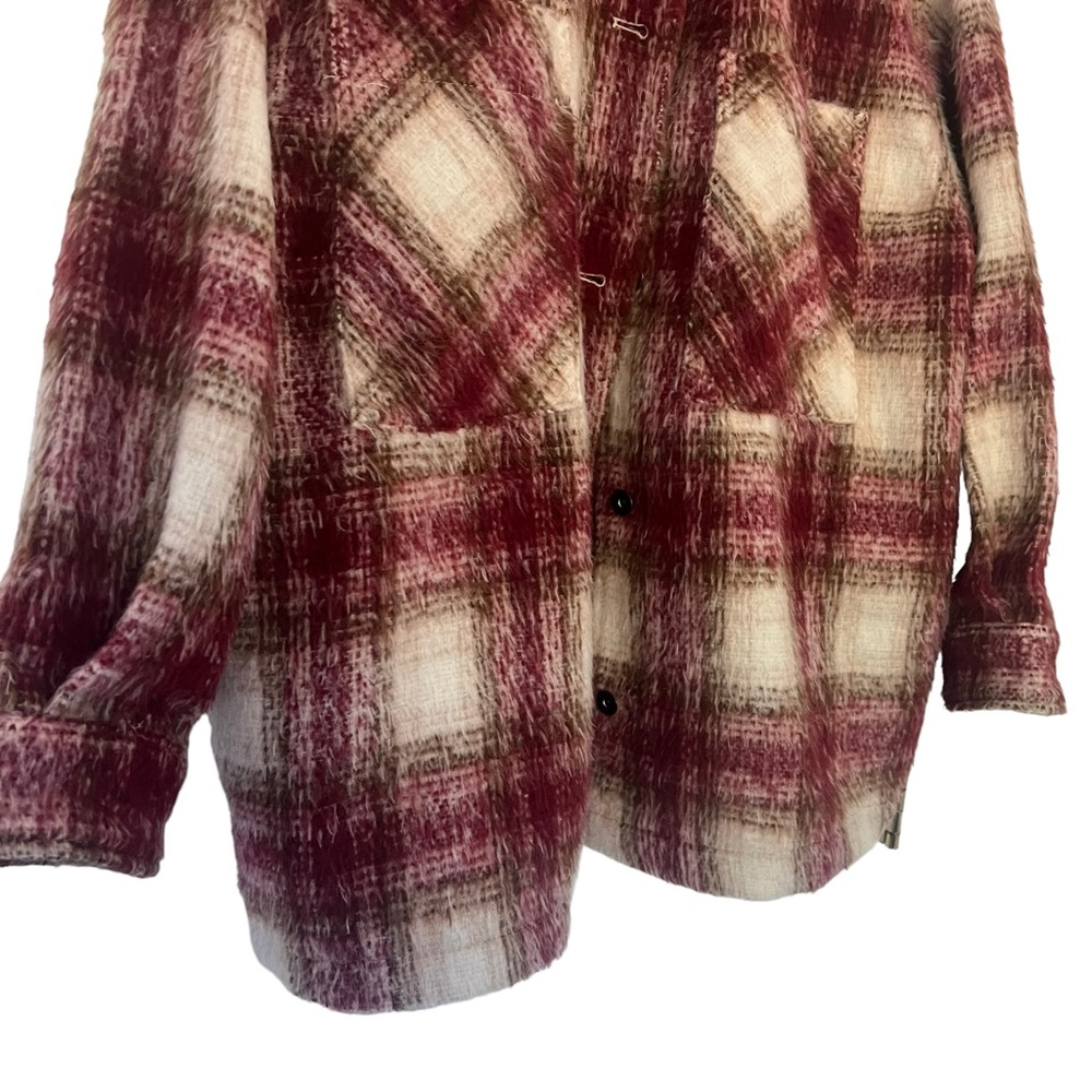 ZARA Plaid Overshirt Shacket Jacket Size L - Picture 10 of 16